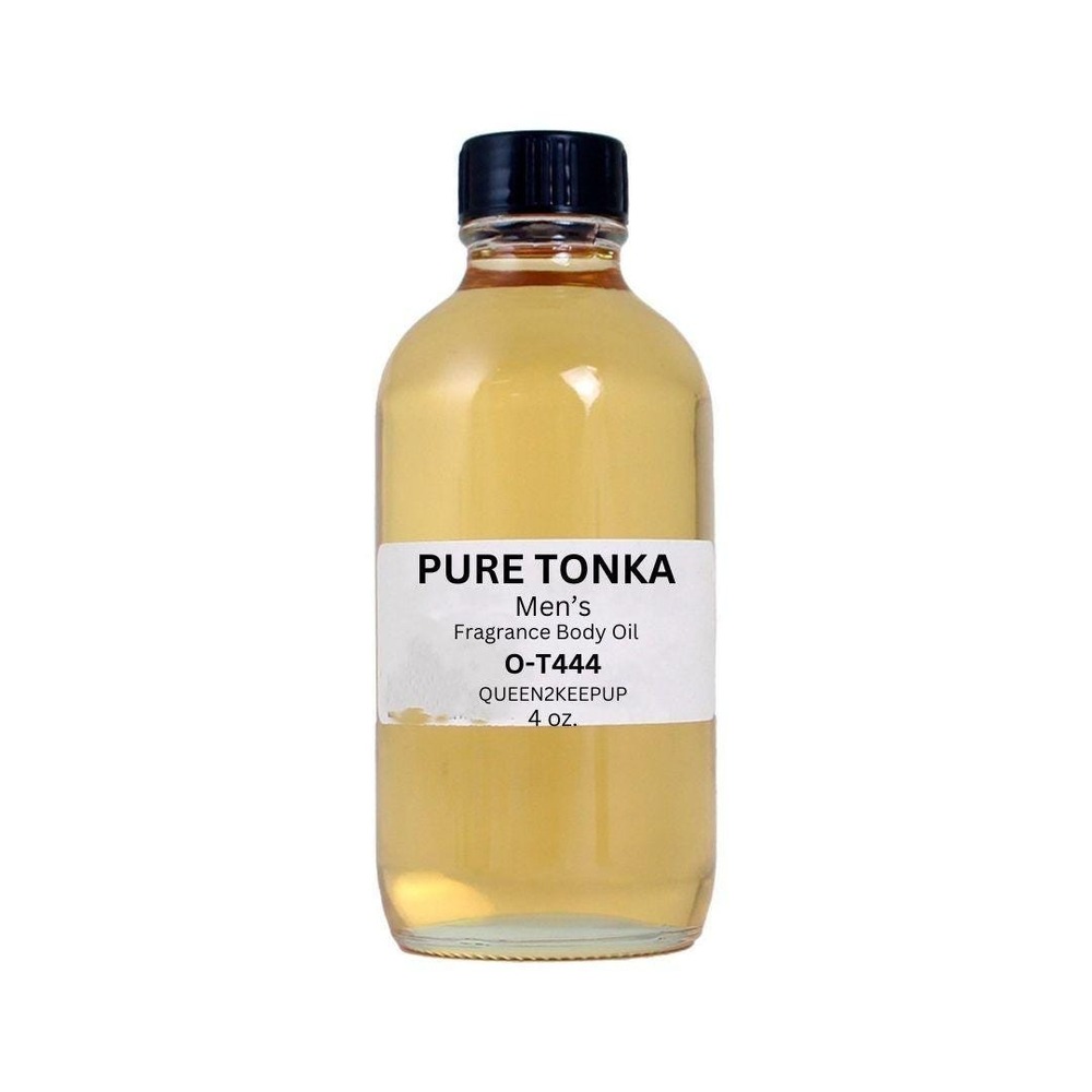 Pure Tonka Men's Body Oil Sweet Tonka Coffee and Warm Gourmand Fragrance 4 oz